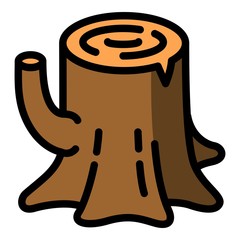 Poster - Stump icon. Outline stump vector icon for web design isolated on white background