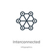 Interconnected icon vector. Trendy flat interconnected icon from infographics collection isolated on white background. Vector illustration can be used for web and mobile graphic design, logo, eps10