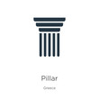 Pillar icon vector. Trendy flat pillar icon from greece collection isolated on white background. Vector illustration can be used for web and mobile graphic design, logo, eps10