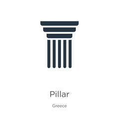 Pillar icon vector. Trendy flat pillar icon from greece collection isolated on white background. Vector illustration can be used for web and mobile graphic design, logo, eps10