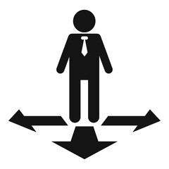 Poster - Choose right way icon. Simple illustration of choose right way vector icon for web design isolated on white background