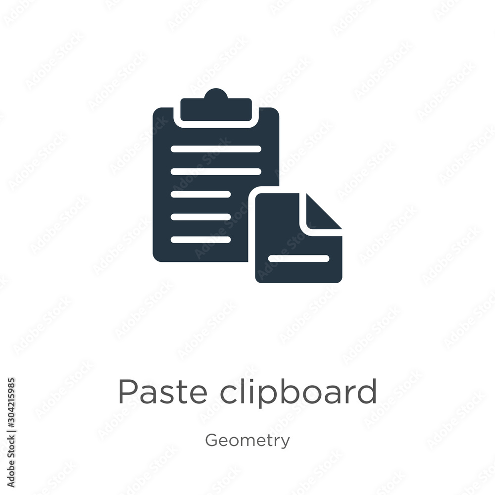 Paste clipboard icon vector. Trendy flat paste clipboard icon from ...