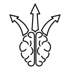 Poster - Brain idea opportunity icon. Outline brain idea opportunity vector icon for web design isolated on white background