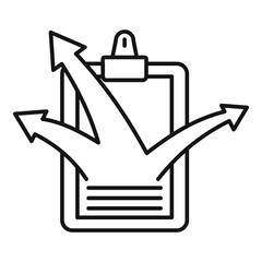 Poster - opportunity clipboard icon. outline opportunity clipboard vector icon for web design isolated on whi