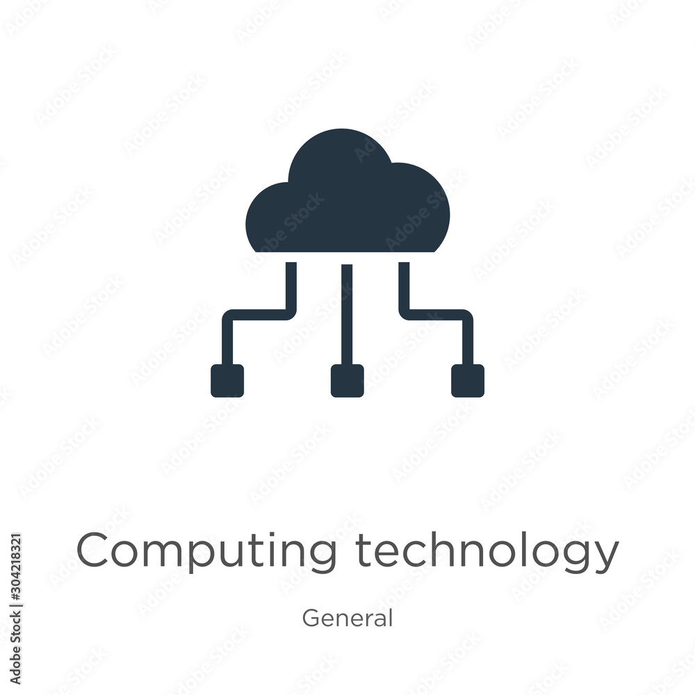 Computing technology icon vector. Trendy flat computing technology icon ...