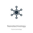 Nanotechnology icon vector. Trendy flat nanotechnology icon from future technology collection isolated on white background. Vector illustration can be used for web and mobile graphic design, logo,
