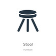 Stool icon vector. Trendy flat stool icon from furniture collection isolated on white background. Vector illustration can be used for web and mobile graphic design, logo, eps10