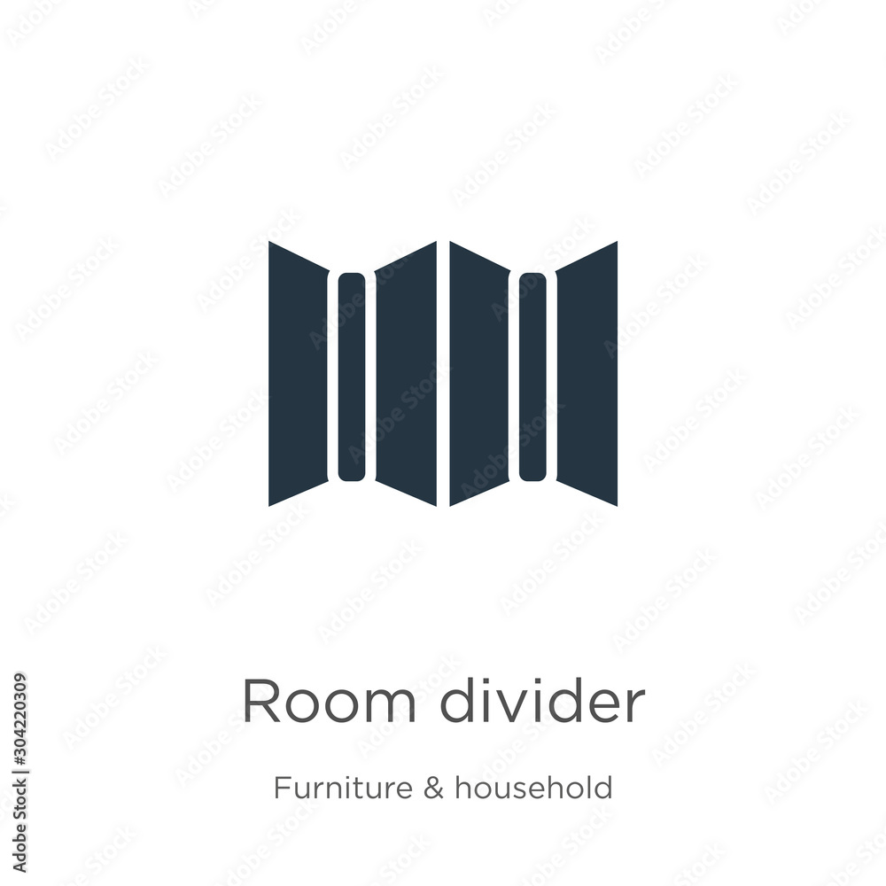 Room divider icon vector. Trendy flat room divider icon from furniture ...