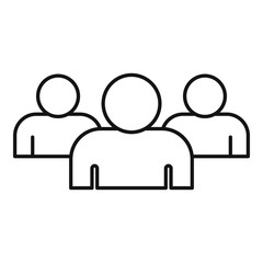 Poster - media audience icon. outline media audience vector icon for web design isolated on white background