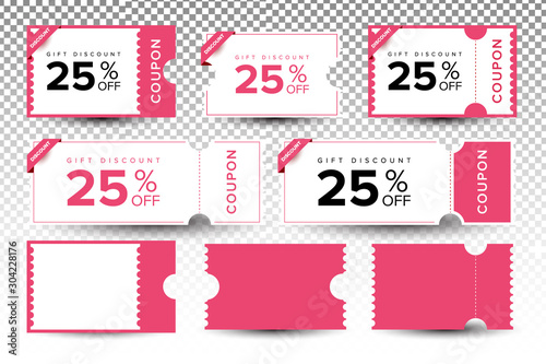 Fotomural Coupon ticket graphics design