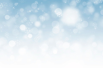 abstract winter background with snowflakes, Christmas background with heavy snowfall, snowflakes in the sky