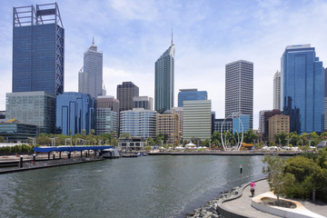 Wall Mural - Perth Business District skyline from Elizabeth Que