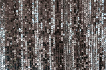Uniform Silver Fabric Background With Shiny Sequins