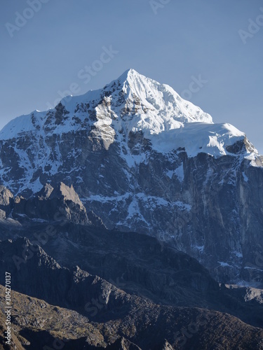 Fototapeta Mount Everest  gora-w-dolinie-khumbu-park-narodowy-sagarmatha-okolice-everestu-nepal-sledzenie-drogi-do-mount-everest