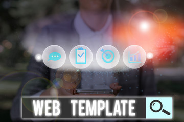 Poster - Text sign showing Web Template. Business photo text predesigned or plug in webpage or set of HTML webpages