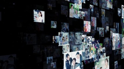 Aufkleber - 写真とネットワーク