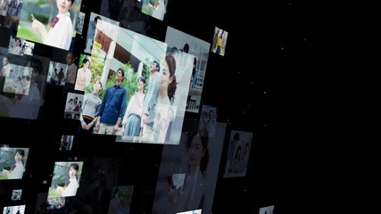 Aufkleber - 写真とネットワーク