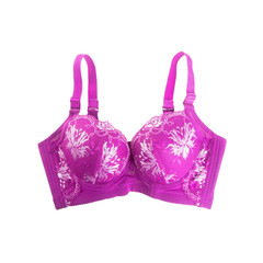 Wall Mural - bra or pink colour bra on white background.