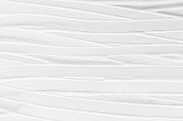 Poster - white liquid striped paint texture with smooth horisontal stripes as simple abstract background.