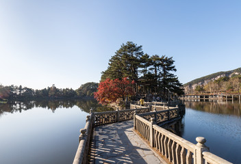 Canvas Print - mount lu landscape in autumn