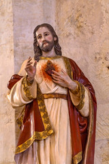 Wall Mural - Jesus Sacred Heart Statue San Fernando Cathedral San Antonio Texas