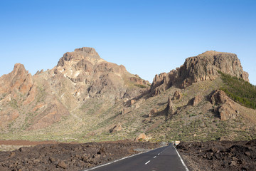 Road in mountain of Tenerife