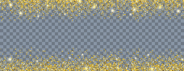 Wall Mural - Golden Sand Particles Header Transparent