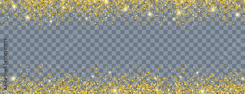 Cuadros en Lienzo Golden Sand Particles Header Transparent