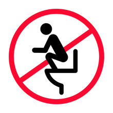 Do Not Squat On Toilet Sign Logo