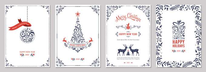 Wall Mural - business and corporate holiday cards.