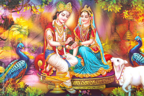 Indian Lord Beautiful Radha Krishna Wallpaper And Colorful