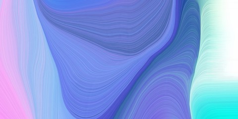 Aufkleber - modern soft curvy waves background illustration with corn flower blue, lavender blue and sky blue color
