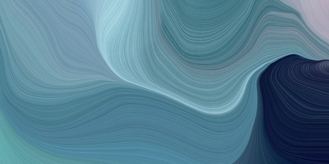 modern soft swirl waves background design with cadet blue, very dark blue and pastel blue color