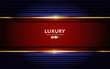 luxurious navy blue with red background combine with golden lines.