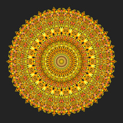 Poster - Floral mandala - abstract circular vector graphic design
