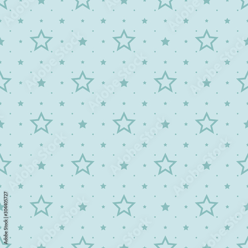 Stars in blue. New Year's background. Winter abstract drawing. Vector seamles...