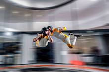 Extreme Sports. Levitation In Wind Tunnel. Indoor Sky Diving. Team Flyers. Yoga Fly In Wind Tunnel. Indoor Skydiving. 
