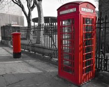 Red Telephone Box In London