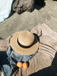 straw hat on the beach