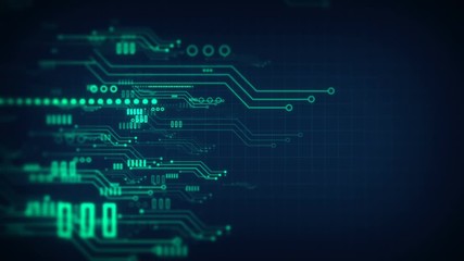 Wall Mural - technology background network connect concept tech