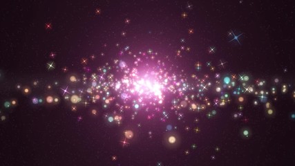 Wall Mural - space pink background with stars. background green movement. universe pink dust with stars on black 