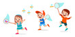 © Colorfuel Studio - happy cute kids boy and girl catch bug