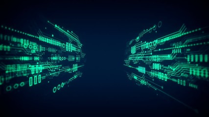 Wall Mural - background technology information abstract high tech