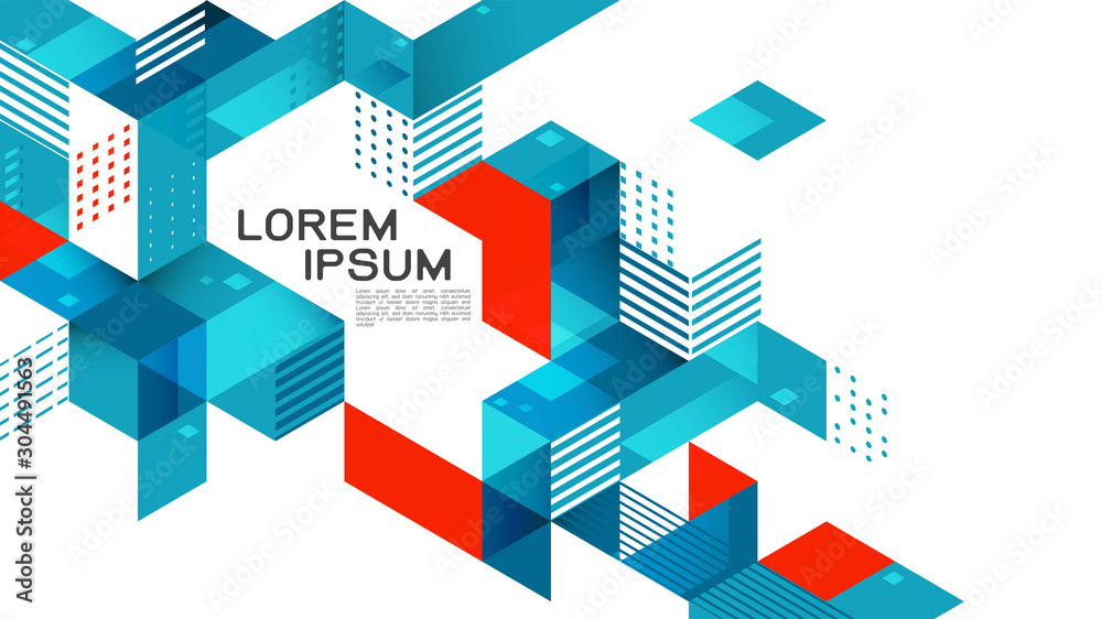 Abstract gradient mixed geometric template and modern overlapping on ...