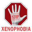 Stop xenophobia conceptual illustration