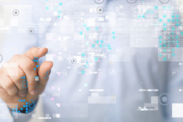 software, web development, programming concept. abstract programming