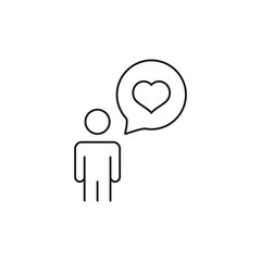 Wall Mural - say a love - minimal line web icon. simple vector illustration. concept for infographic, website or 