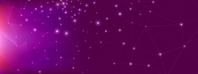 Wall Mural - big data abstract. technology vector. pink