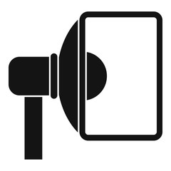 Poster - soft light box icon. simple illustration of soft light box vector icon for web design isolated on wh