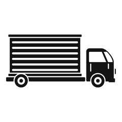 Poster - Parcel truck delivery icon. Simple illustration of parcel truck delivery vector icon for web design isolated on white background